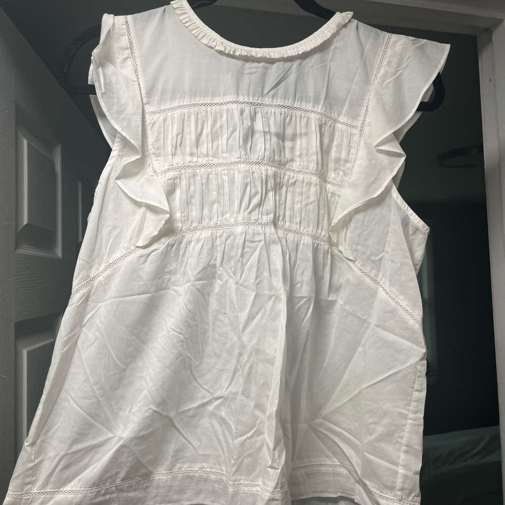 Rails Ivory Ruffle Detail Blouse